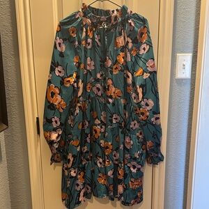 Floral Teal Dress